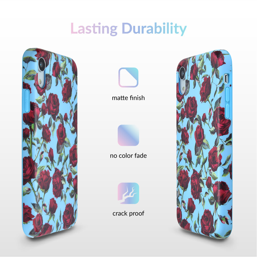 Blue Roses Floral iPhone Case