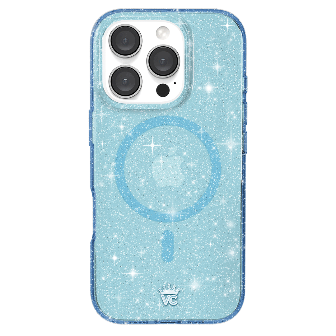 Blue Stardust Glitter iPhone Case