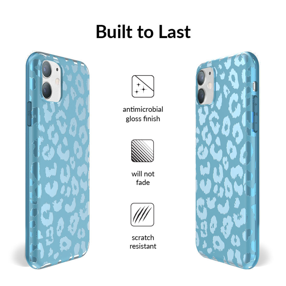 Blue Sapphire Leopard iPhone Case