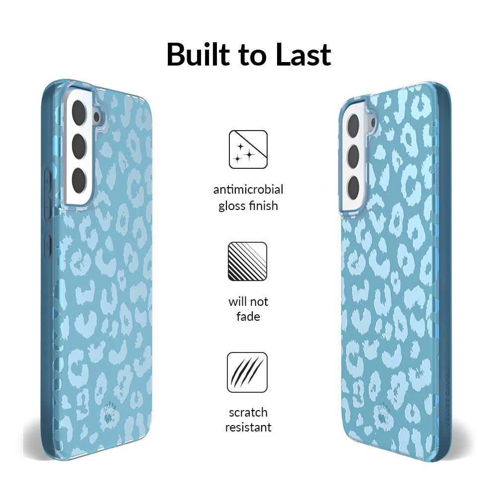 Blue Sapphire Leopard Samsung Case