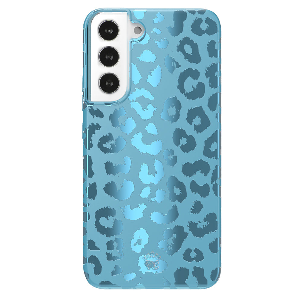 Blue Sapphire Leopard Samsung Case