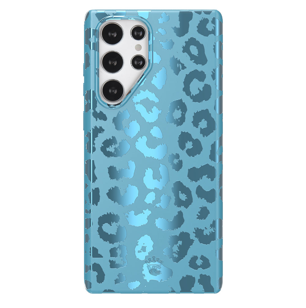Blue Sapphire Leopard Samsung Case