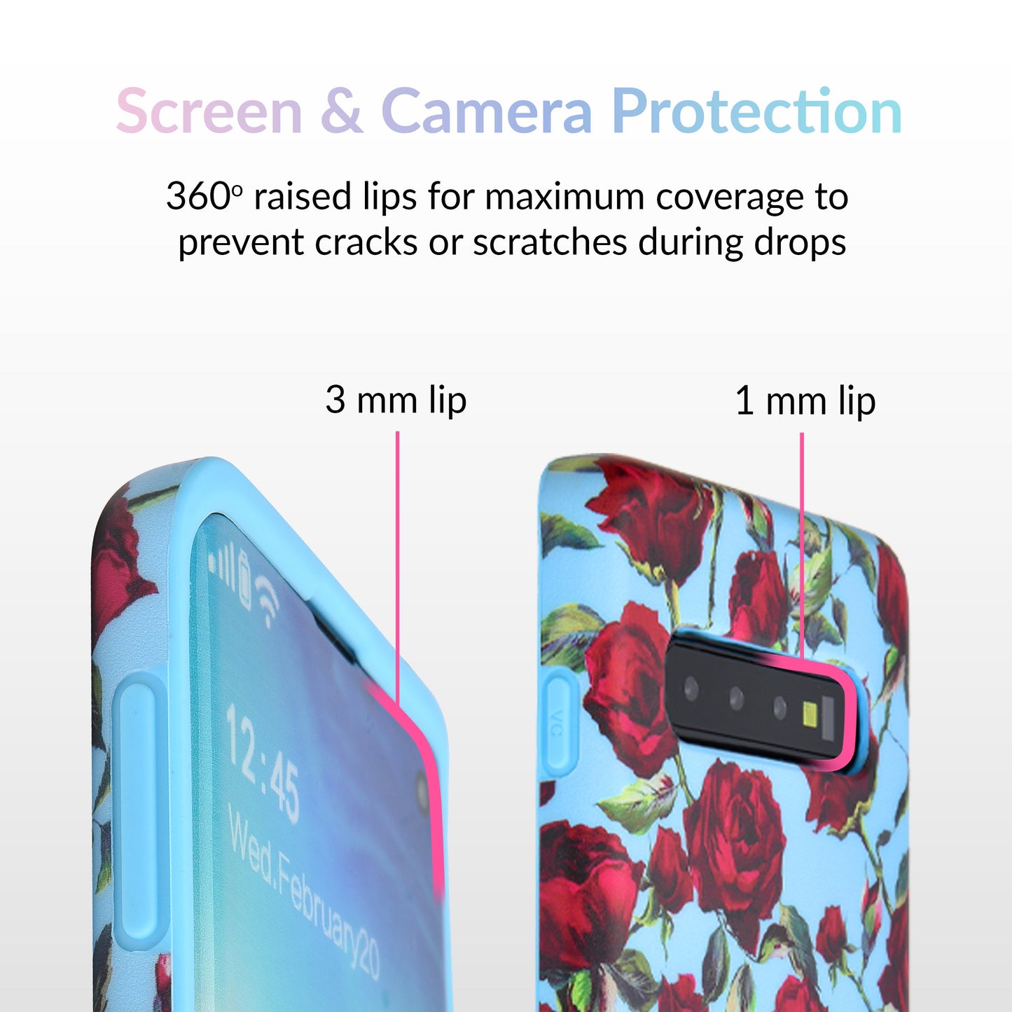 Blue Roses Floral Samsung Galaxy Case