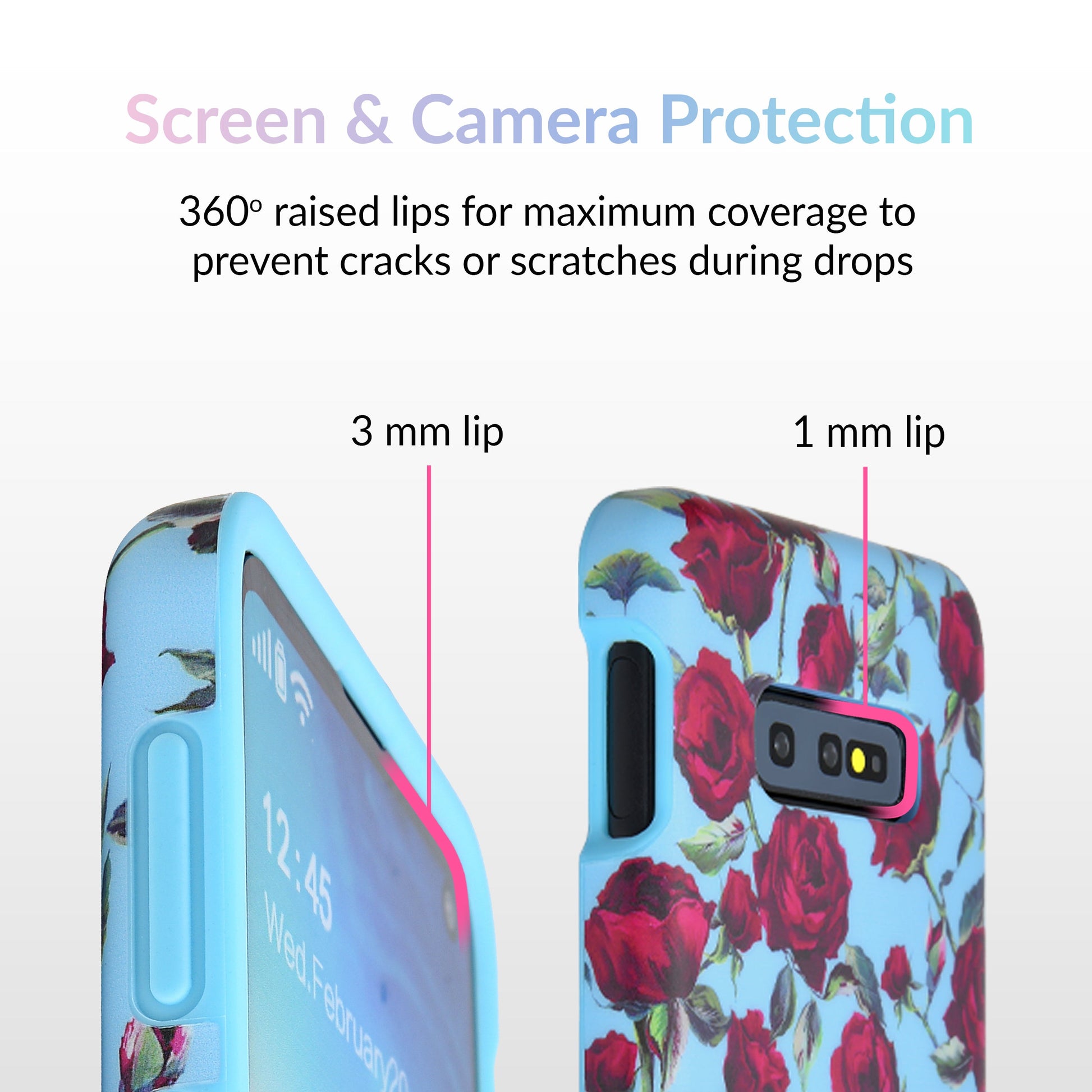 Blue Roses Floral Samsung Galaxy Case
