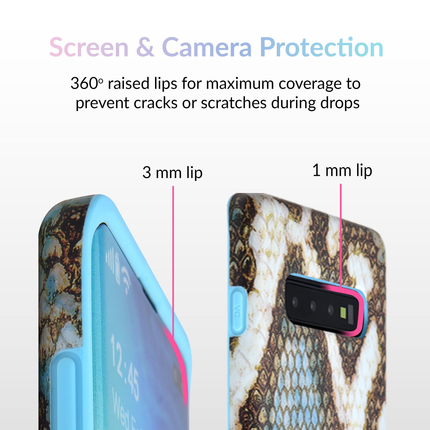 Blue Snakeskin Samsung Galaxy Case