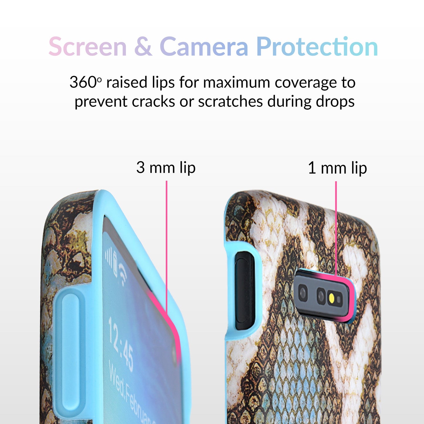 Blue Snakeskin Samsung Galaxy Case