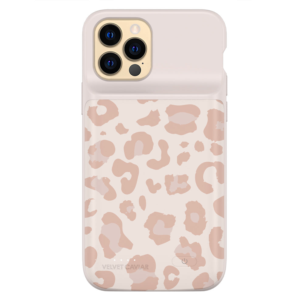 Blush Leopard iPhone Charging Case