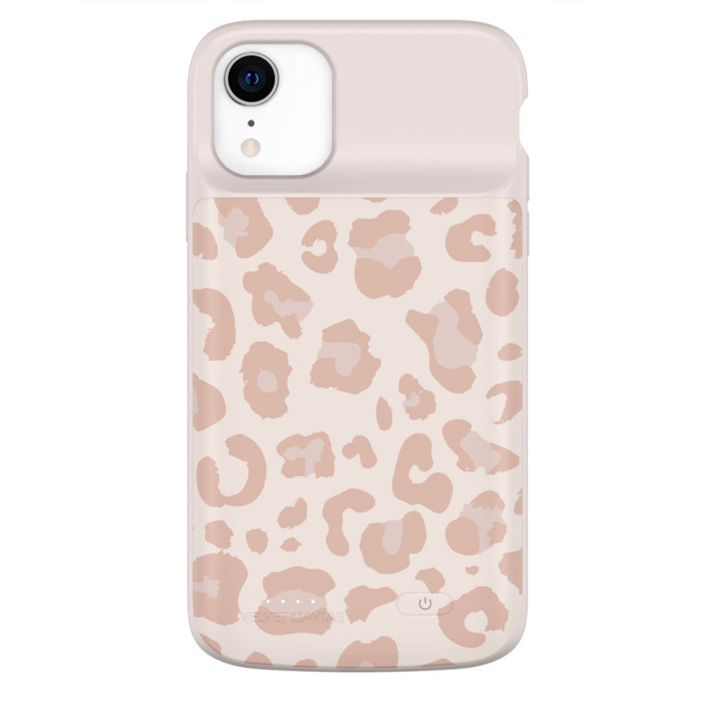 Blush Leopard iPhone Charging Case