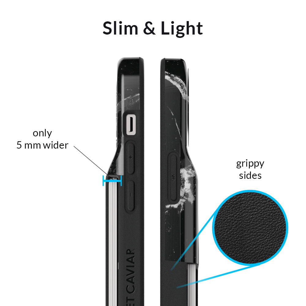 Black Marble Iphone Wallet Case