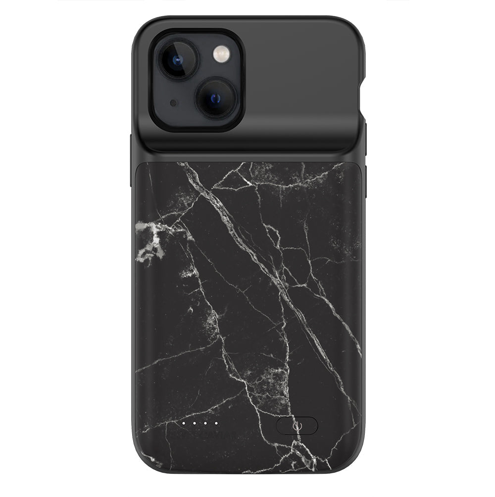 Black Marble iPhone Charging Case