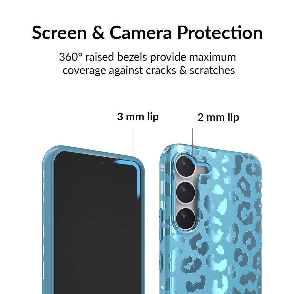 Blue Sapphire Leopard Samsung Case