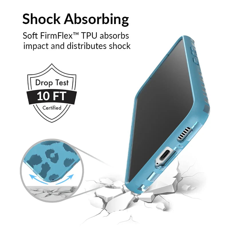 Blue Sapphire Leopard Samsung Case