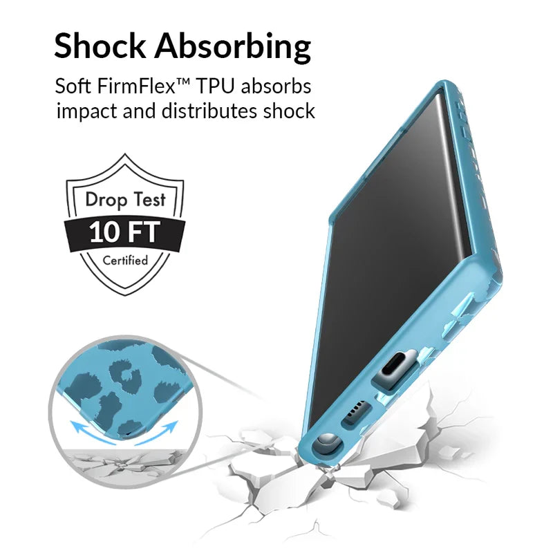 Blue Sapphire Leopard Samsung Case