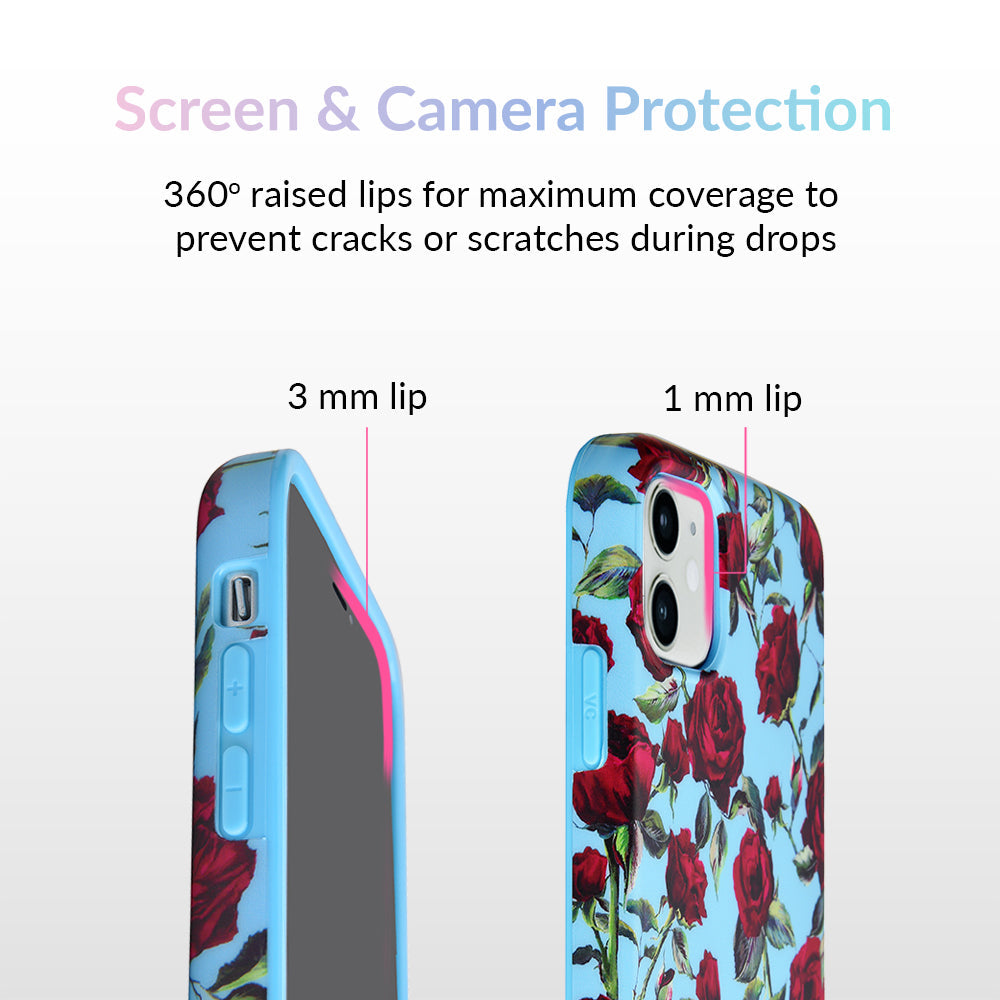 Blue Roses Floral iPhone Case