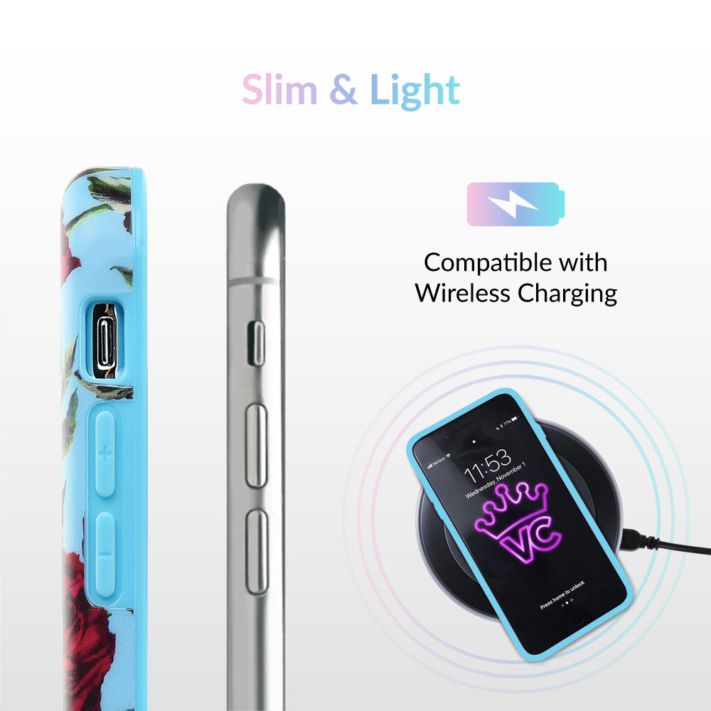 Blue Roses Floral iPhone Case