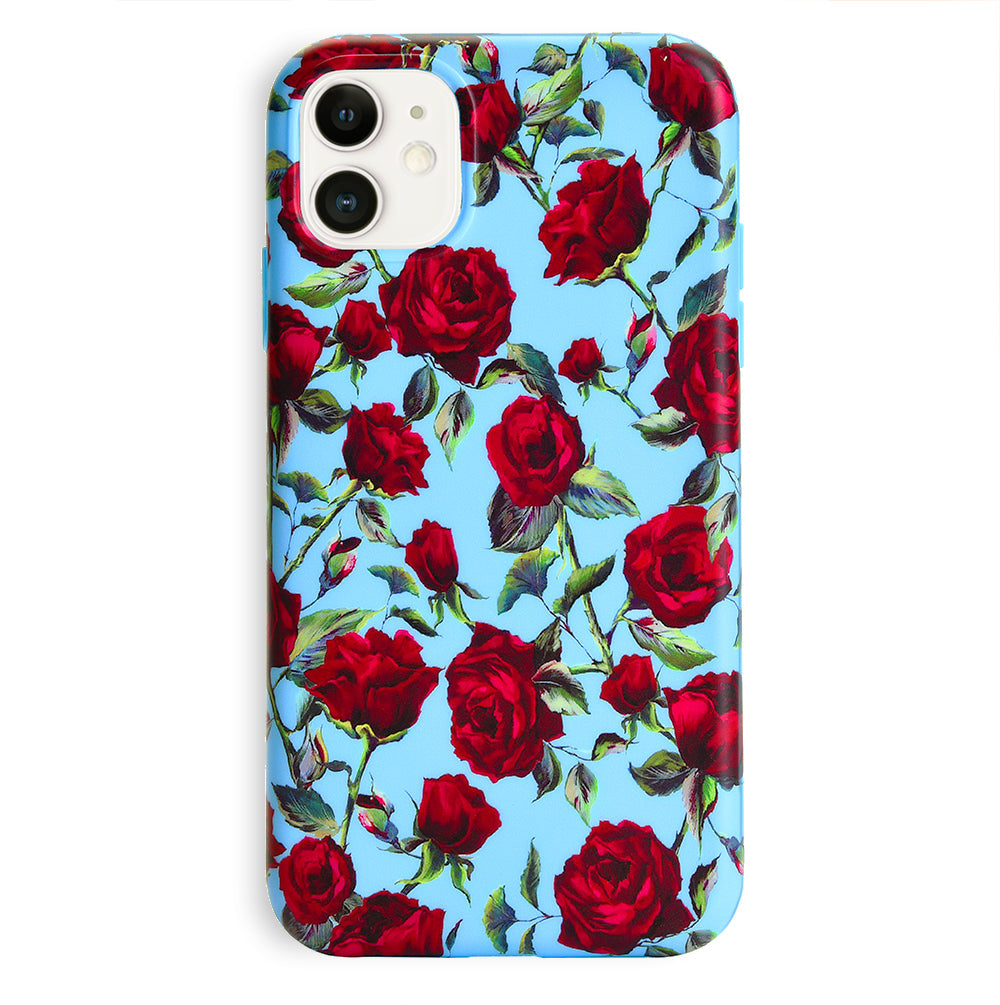 Blue Roses Floral iPhone Case