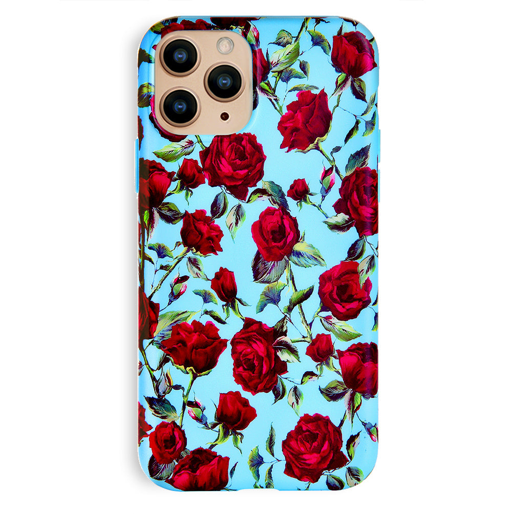 Blue Roses Floral iPhone Case