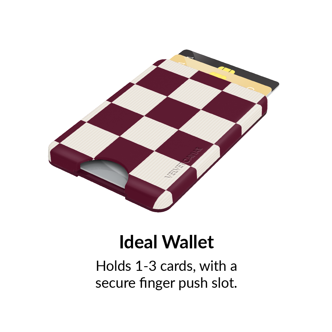 Burgundy Vibe Checker MagSafe Wallet