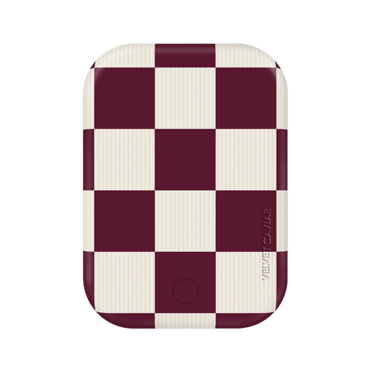 Burgundy Vibe Checker MagSafe Battery Power Pack