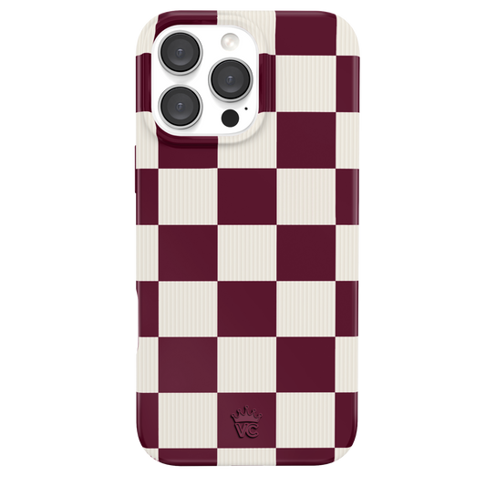 Burgundy Vibe Check iPhone Case