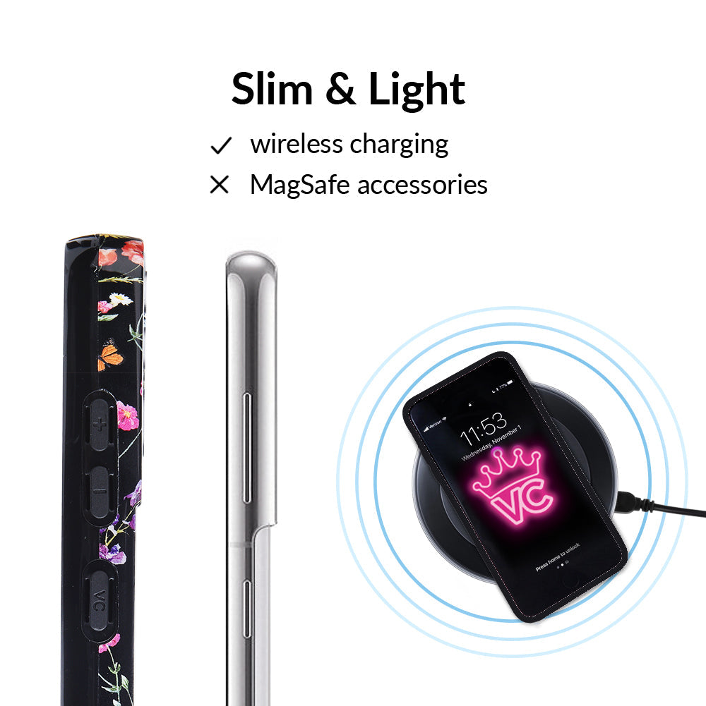 Black Wildflower Samsung Case