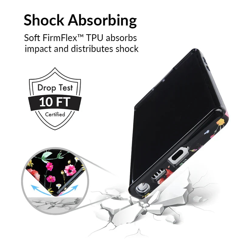 Black Wildflower Samsung Case