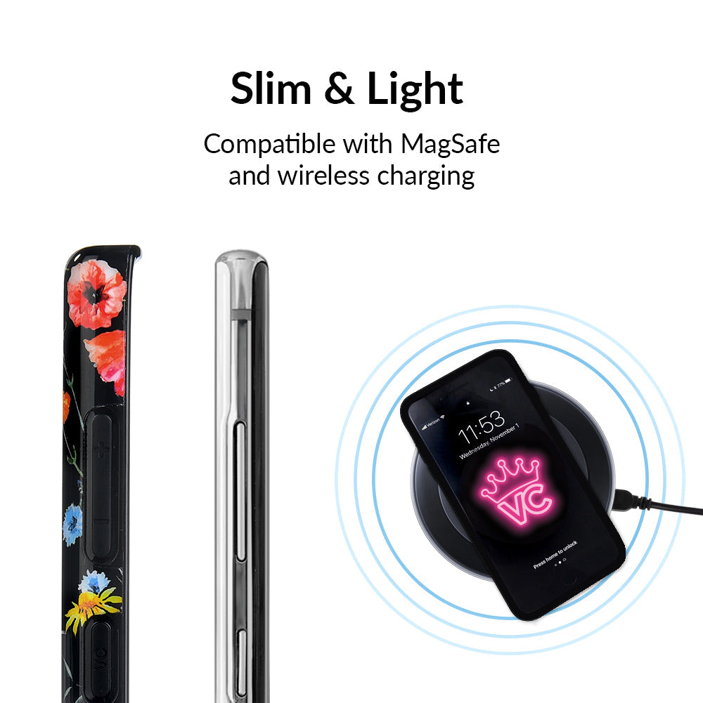 Black Wildflower Samsung Case