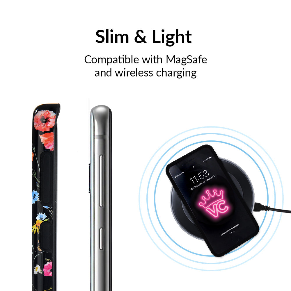 Black Wildflower Samsung Case