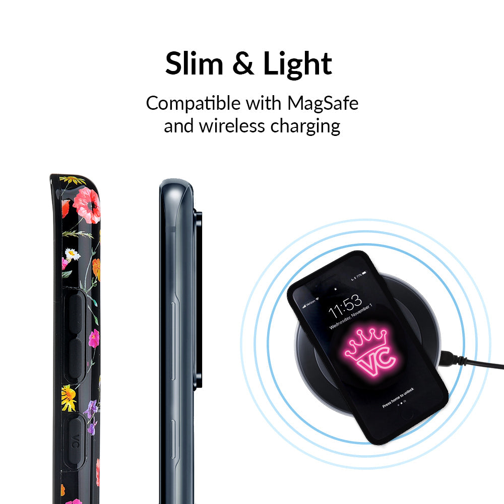 Black Wildflower Samsung Case