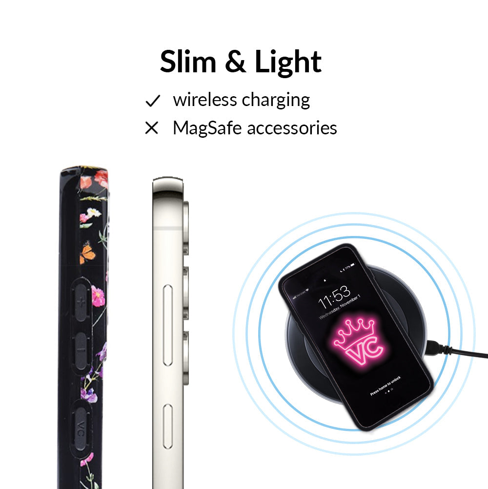 Black Wildflower Samsung Case