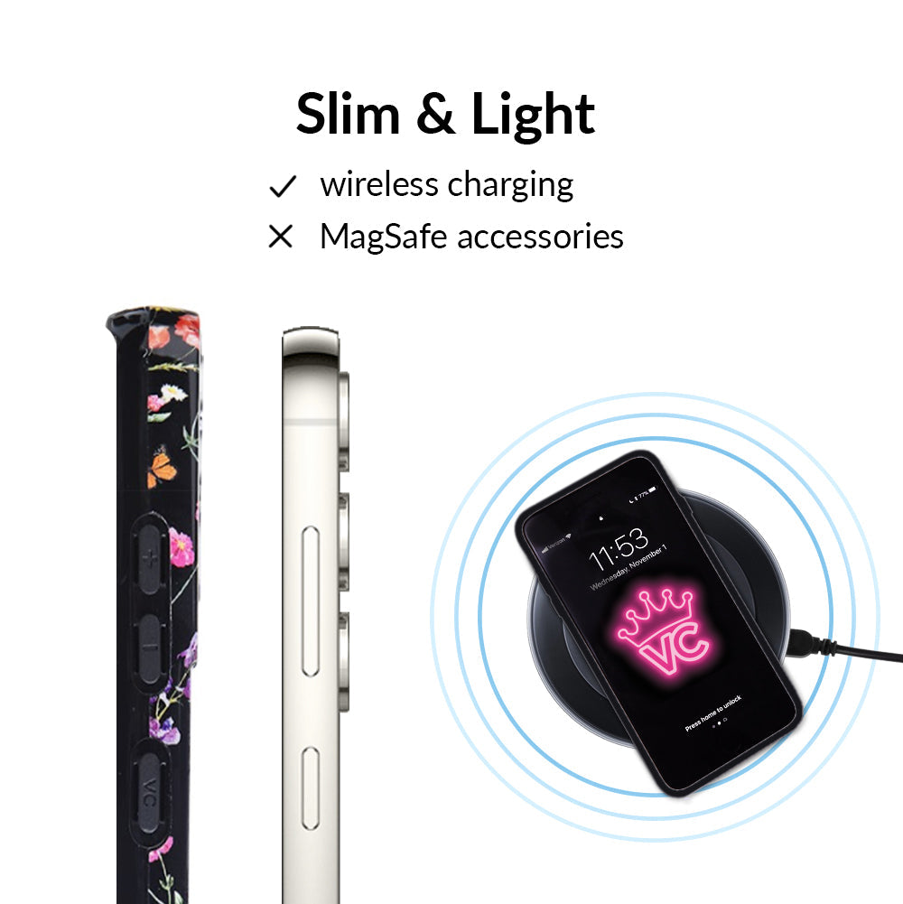 Black Wildflower Samsung Case