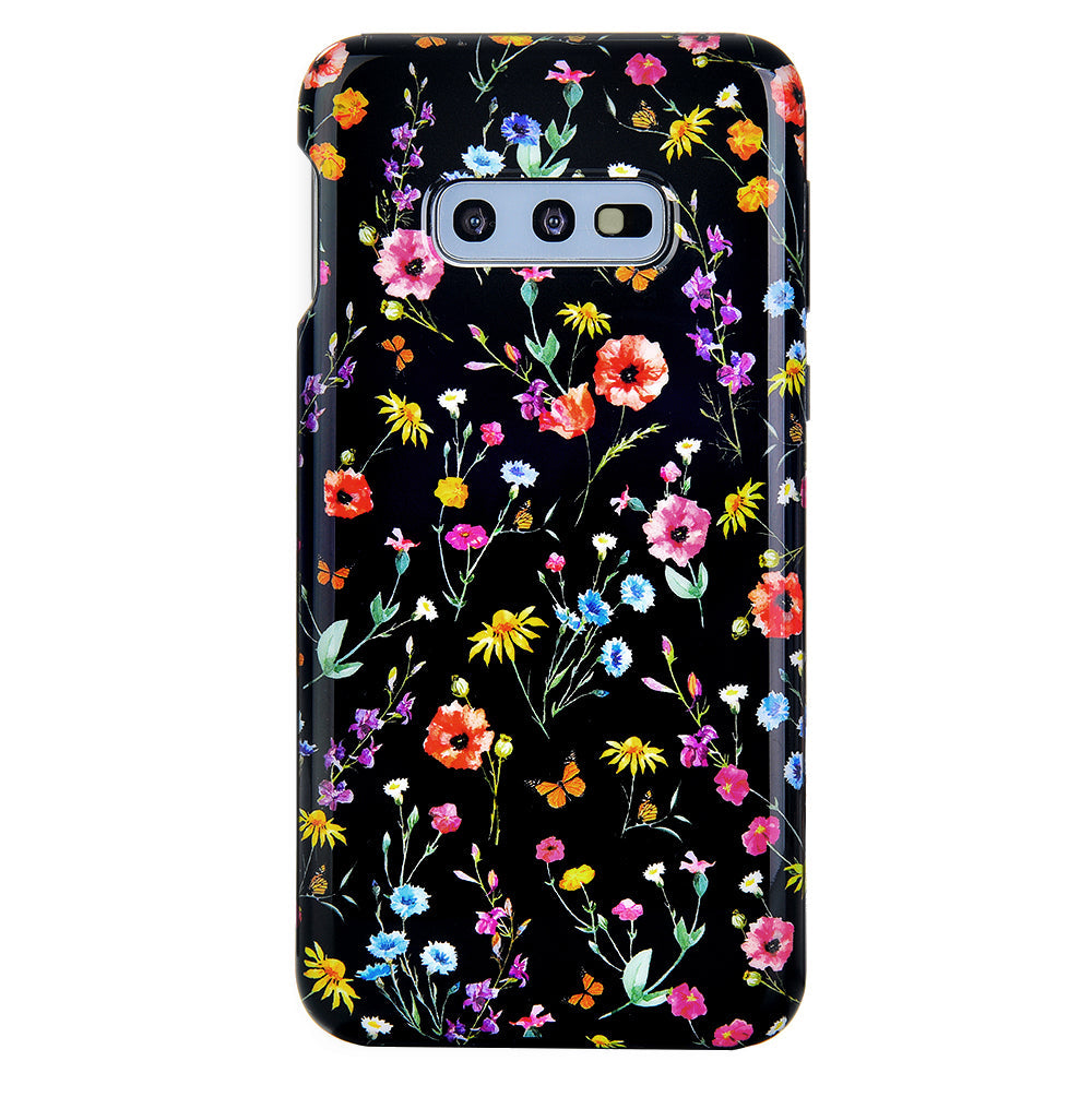 Black Wildflower Samsung Case