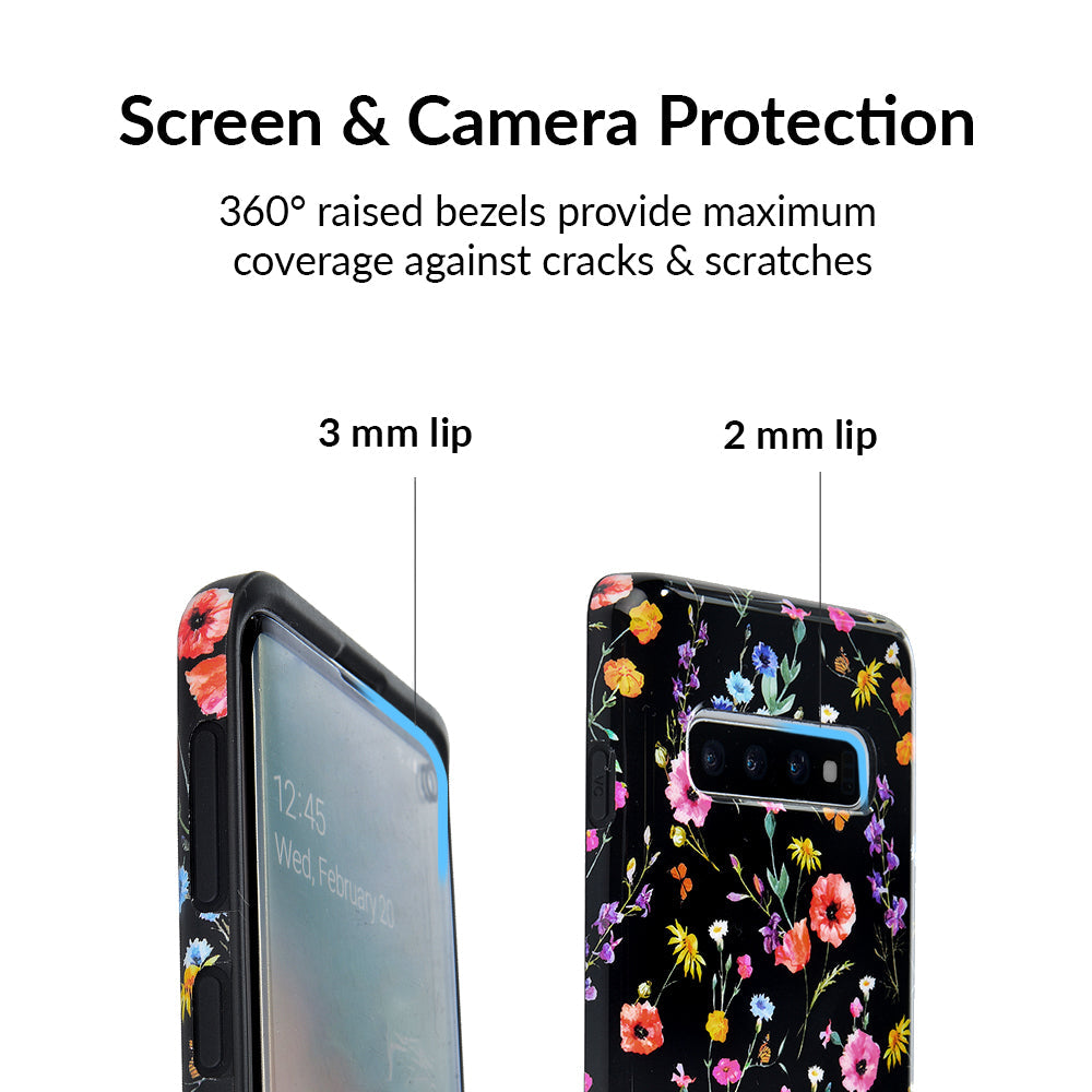 Black Wildflower Samsung Case