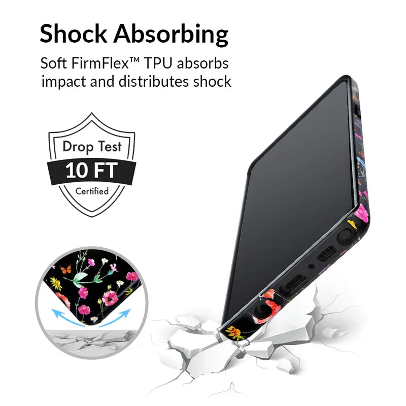 Black Wildflower Samsung Case