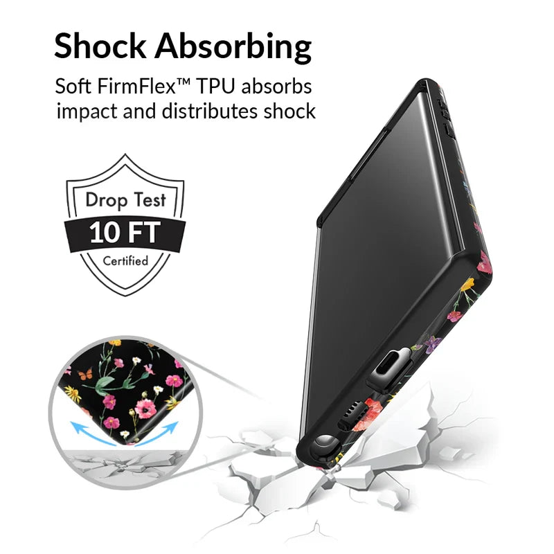 Black Wildflower Samsung Case