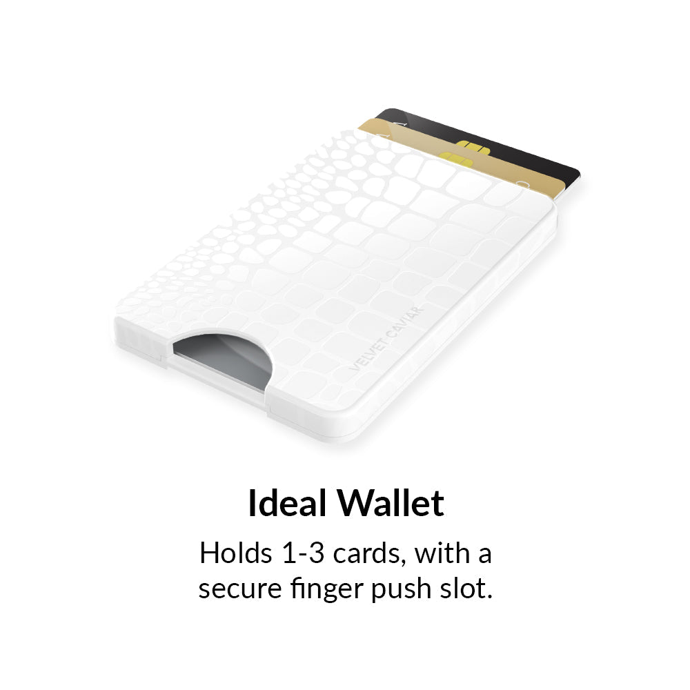 White Croc MagSafe Wallet
