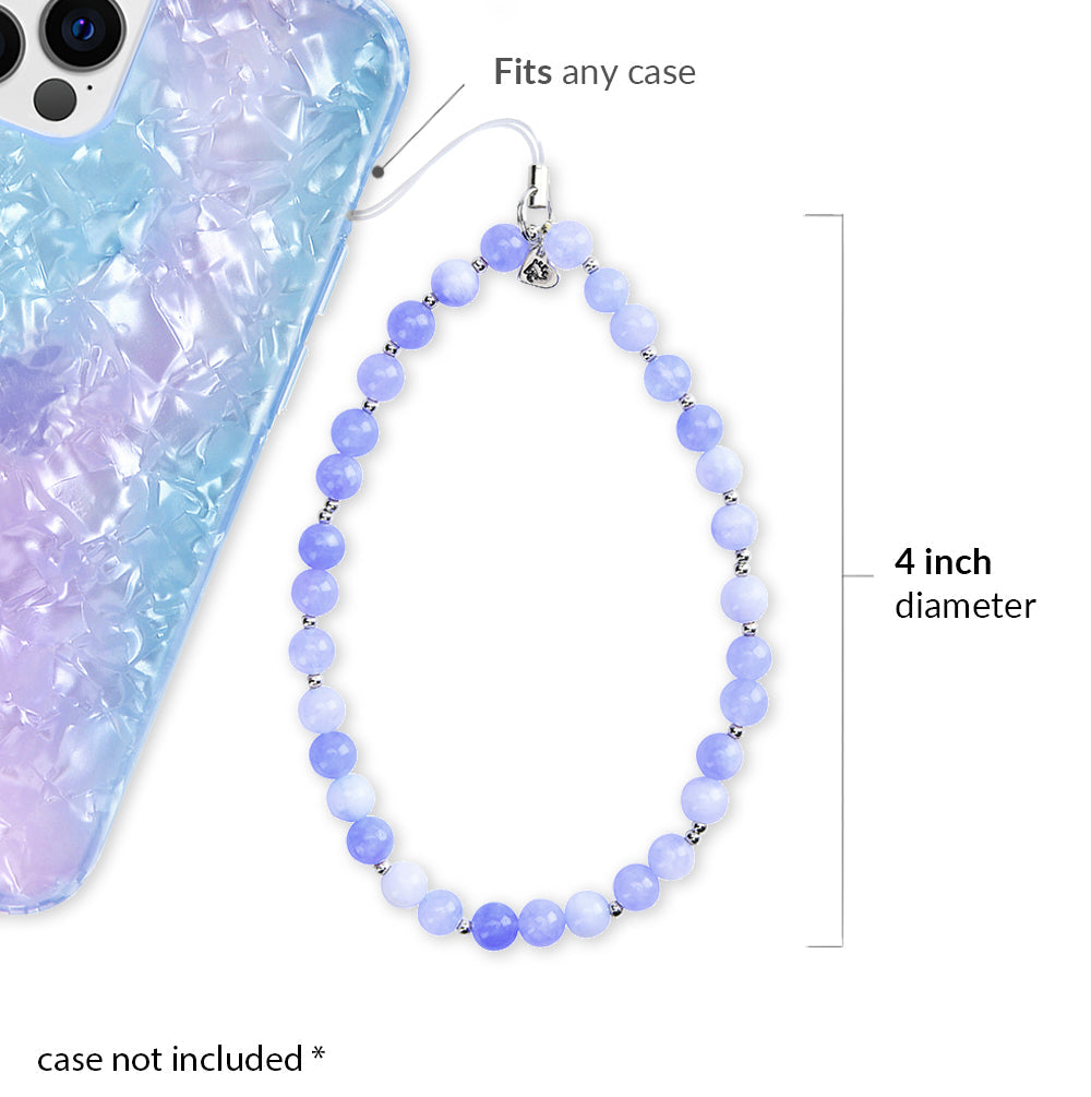 Blue Opal Phone Charm