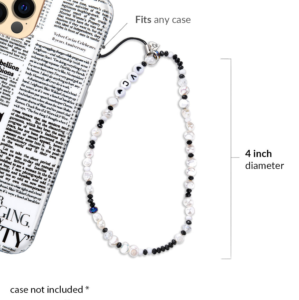 Black & White Phone Charm