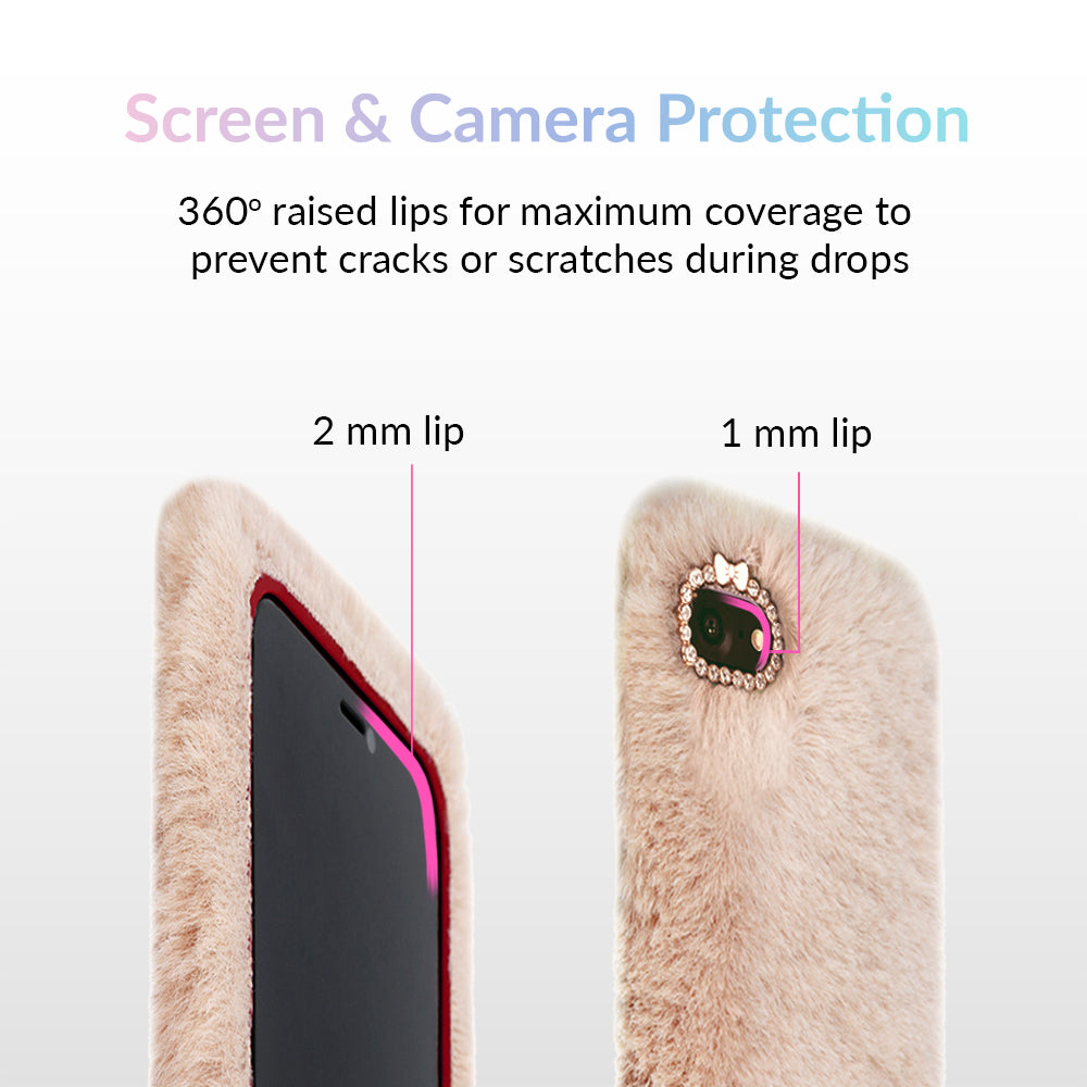Beige Faux Fur iPhone Case