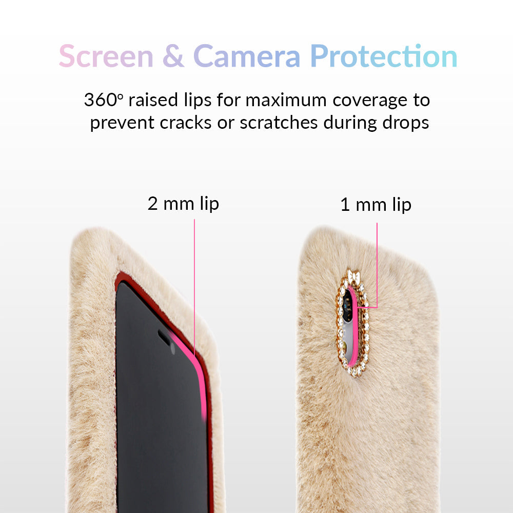 Beige Faux Fur iPhone Case