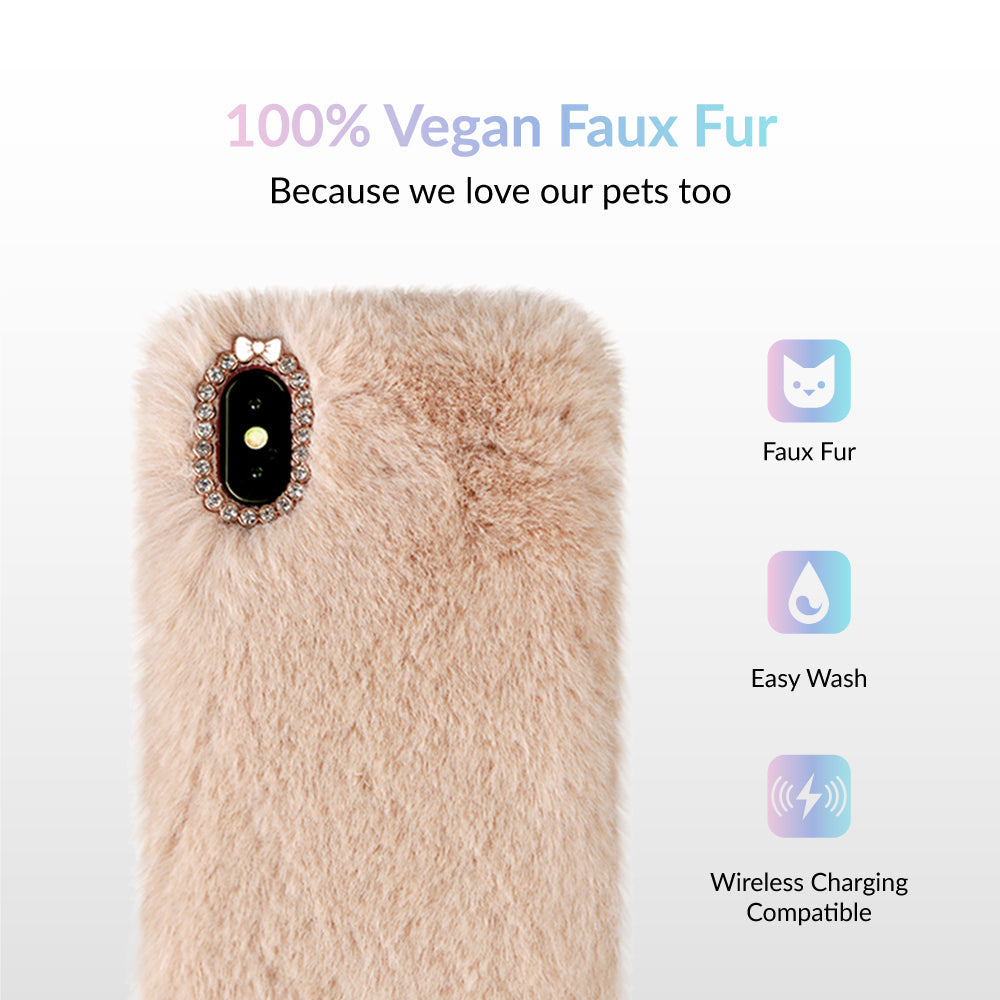 Beige Faux Fur iPhone Case