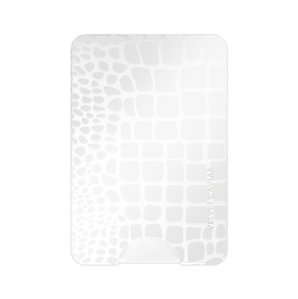 White Croc MagSafe Wallet