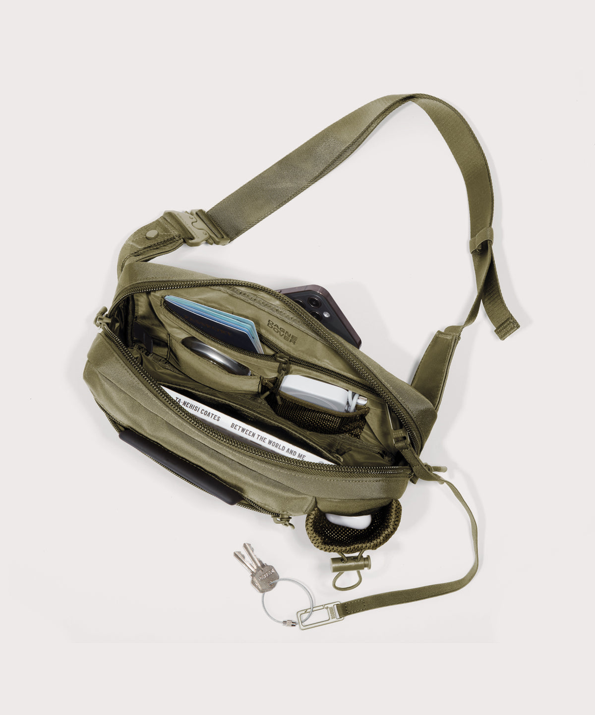 Cairo Sling Bag in Dark Moss