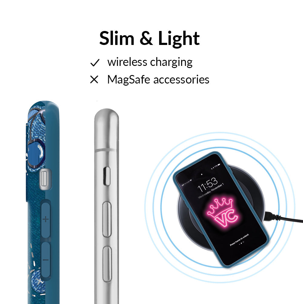 Blue Jean Baby iPhone Case