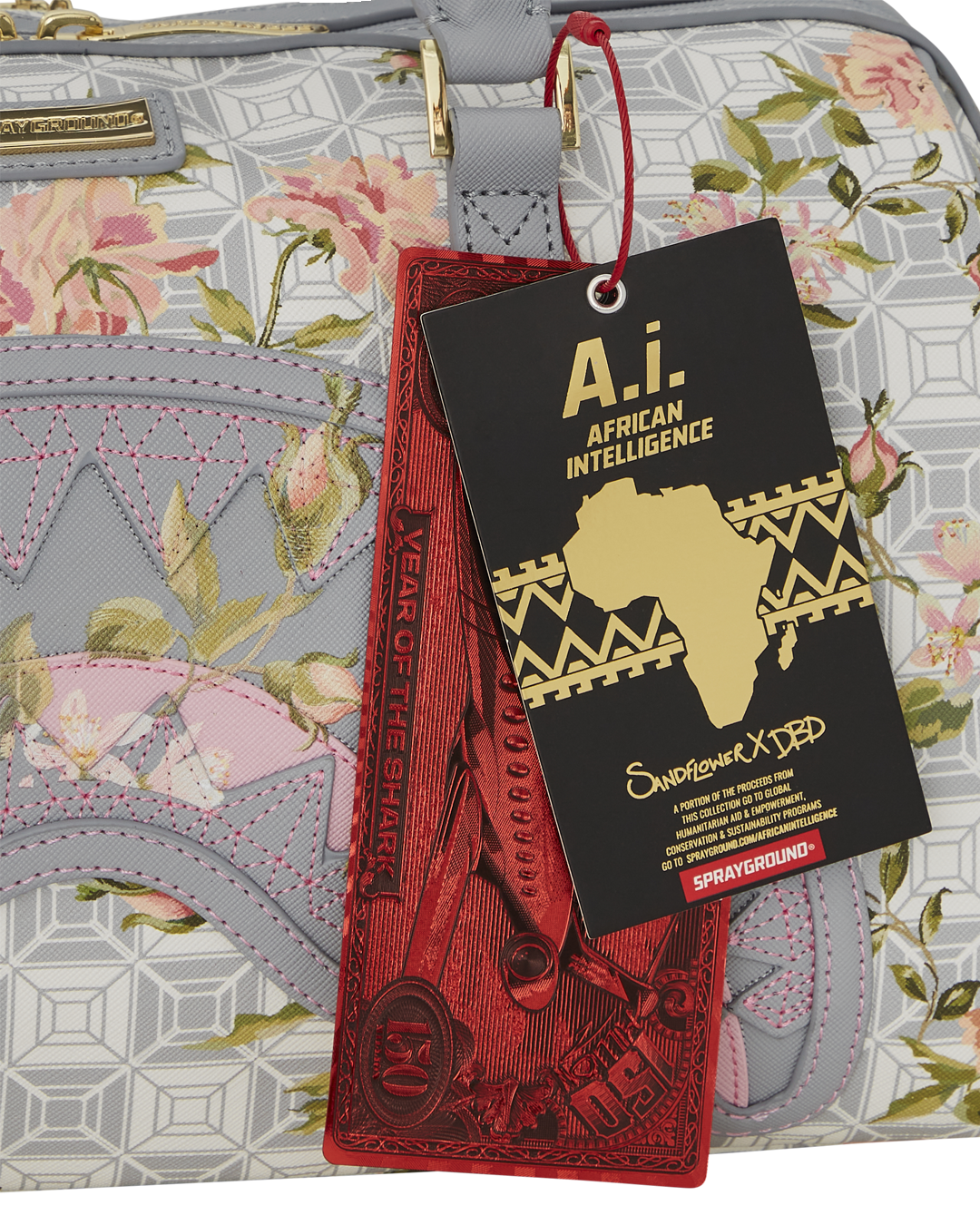A.I. AFRICAN INTELLIGENCE ELEGANT ENERGY MINI DUFFLE - SANDFLOWER COLLAB