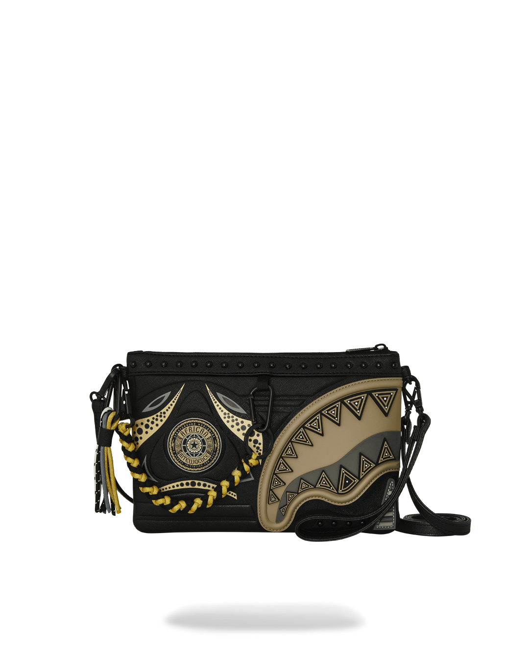 A.I. AFRICAN INTELLIGENCE SHARKS OF THE GOLD OCEAN CROSSOVER CLUTCH - SANDFLOWER COLLAB