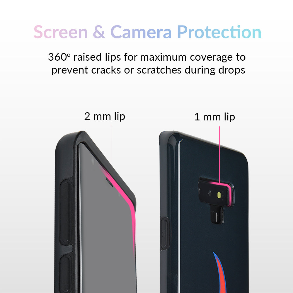 Blue Chrome Flames Samsung Galaxy Case