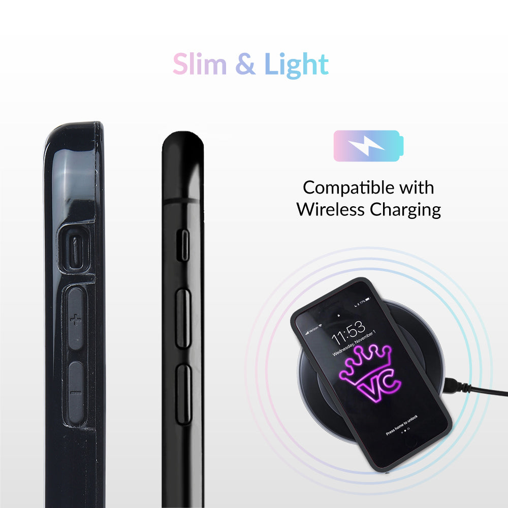 Blue Chrome Flames iPhone Case