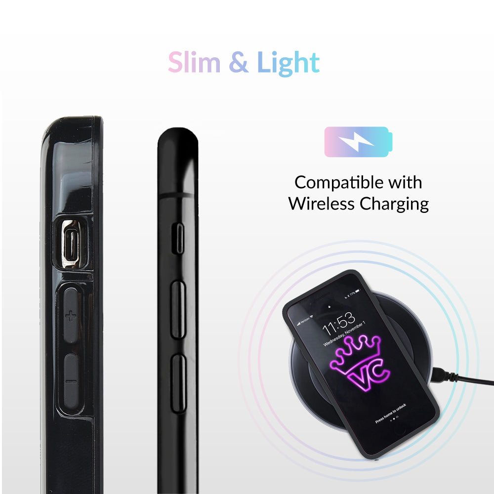 Blue Chrome Flames iPhone Case