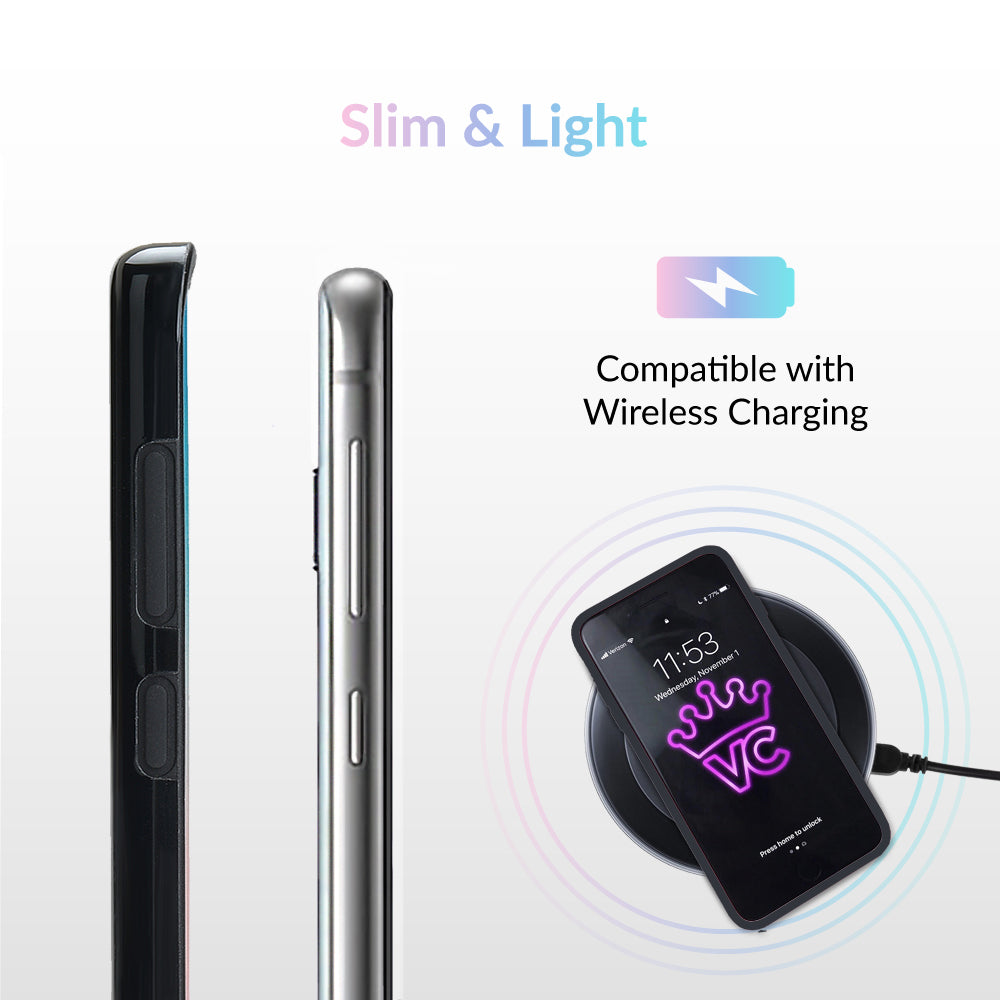 Blue Chrome Flames Samsung Galaxy Case